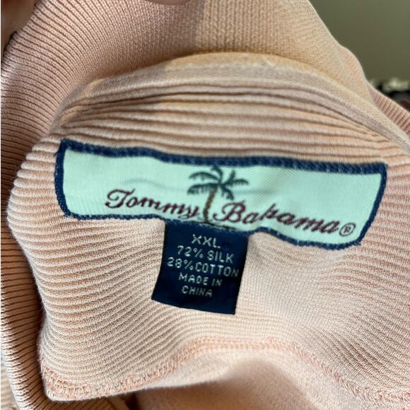 Tommy Bahama Men's peachy Silk Blend Polo Shirt Size 2XL Golf Resort Preppy - Picture 5 of 5